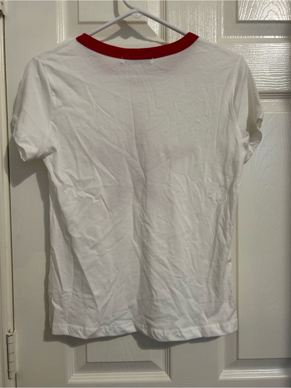 Anthropologie Letluv nwt Red-Star Ringer Tee - White/Red Small Medium patriotic - Picture 5 of 5